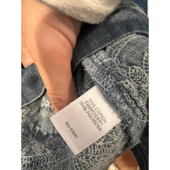 J.Jill Denim Dress with lace pattern - Picture 4 of 6